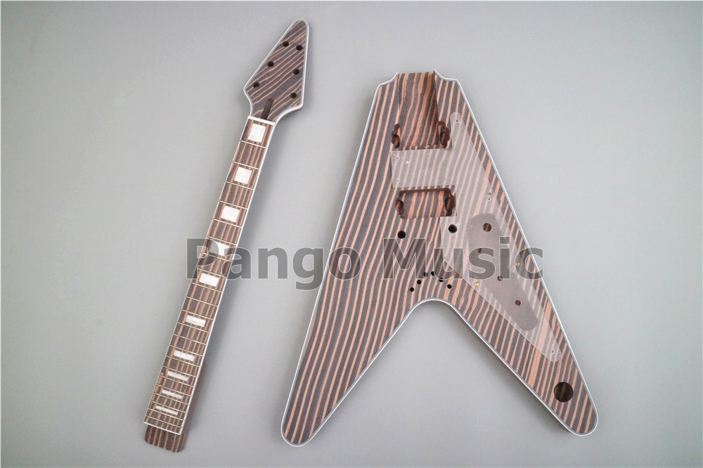 PANGO Flying V All Zebrawood DIY Electric Guitar Kit (PFV670) Buy